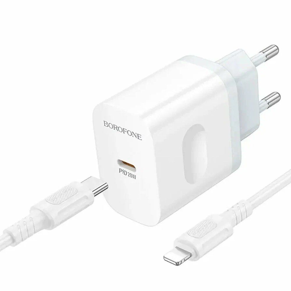 СЗУ + кабель Borofone (USB-C, Lightning, 3A, 20W) BA99A